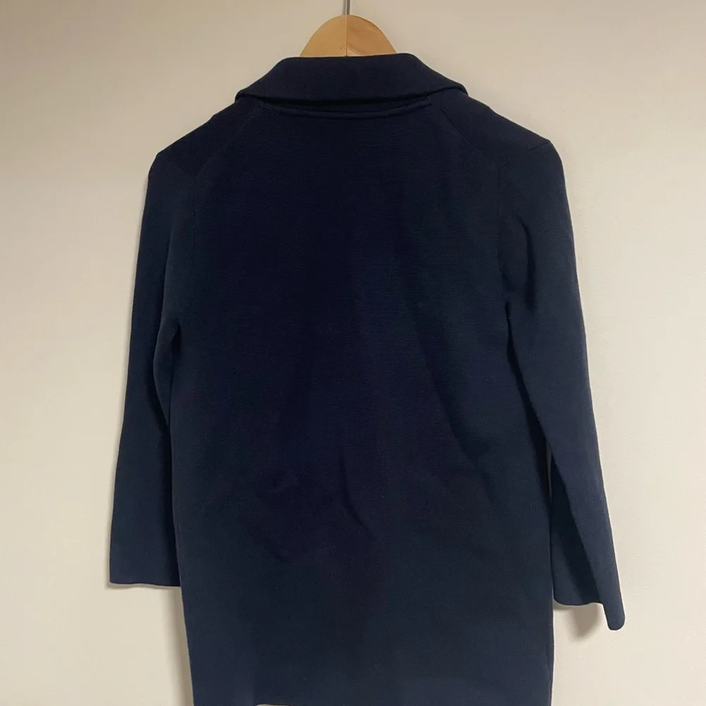 J. Crew Navy Knit Blazer XXS - Picture 4 of 5